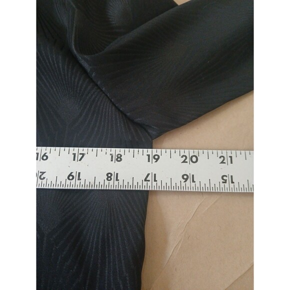 Rumours Womens S Button Up Blouse Top Shirt Black Art Deco Whimsigoth - Picture 4 of 8